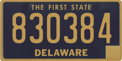 DE license plate 830384