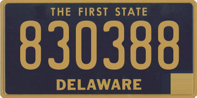 DE license plate 830388