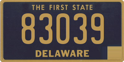 DE license plate 83039