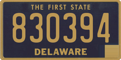 DE license plate 830394