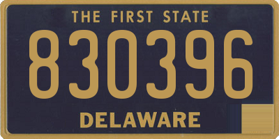 DE license plate 830396