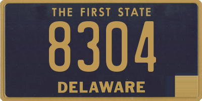 DE license plate 8304