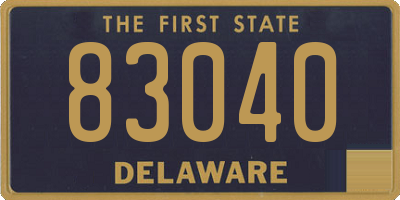 DE license plate 83040