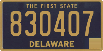 DE license plate 830407