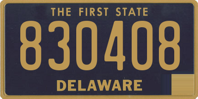 DE license plate 830408