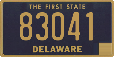 DE license plate 83041