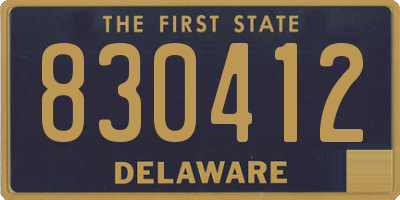 DE license plate 830412