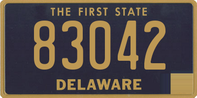 DE license plate 83042