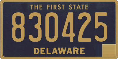 DE license plate 830425