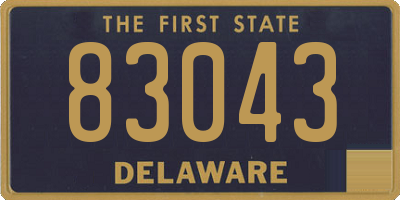 DE license plate 83043