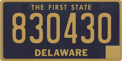 DE license plate 830430