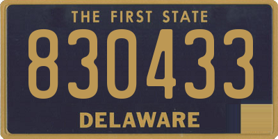 DE license plate 830433