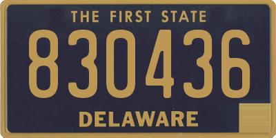 DE license plate 830436