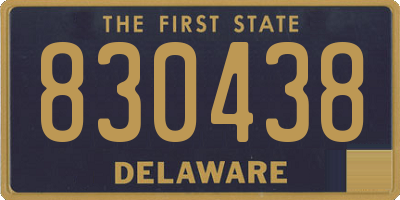 DE license plate 830438