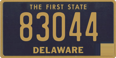 DE license plate 83044