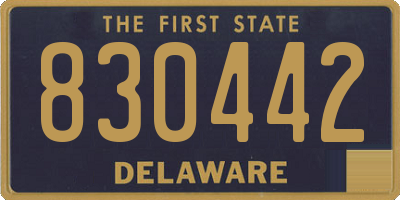 DE license plate 830442