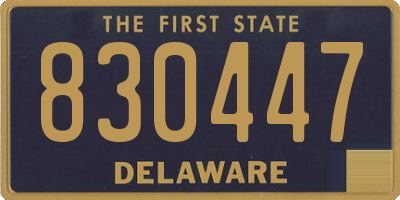 DE license plate 830447