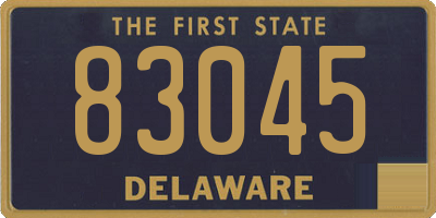 DE license plate 83045