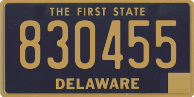 DE license plate 830455
