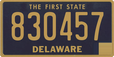 DE license plate 830457