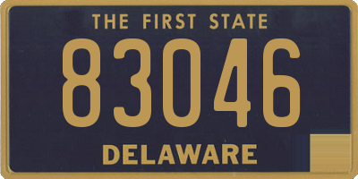 DE license plate 83046