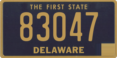 DE license plate 83047