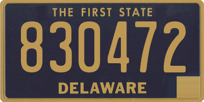 DE license plate 830472