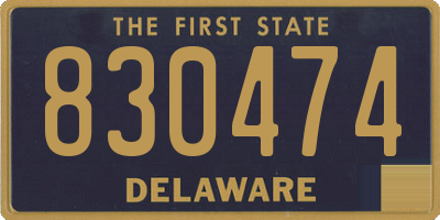 DE license plate 830474
