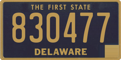 DE license plate 830477