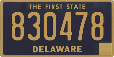 DE license plate 830478