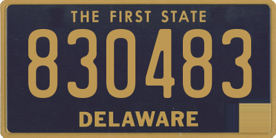 DE license plate 830483