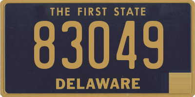 DE license plate 83049