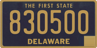 DE license plate 830500