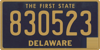 DE license plate 830523