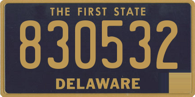 DE license plate 830532