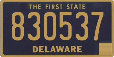 DE license plate 830537