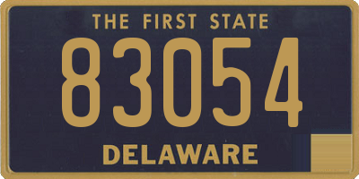 DE license plate 83054
