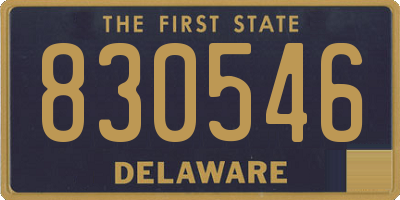 DE license plate 830546