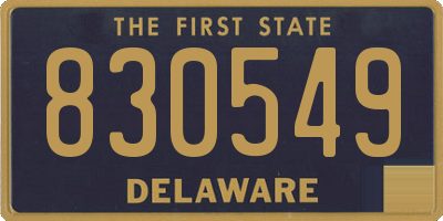 DE license plate 830549