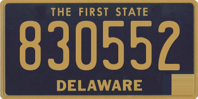DE license plate 830552