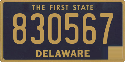 DE license plate 830567