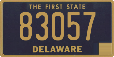DE license plate 83057
