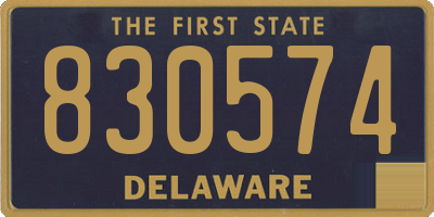DE license plate 830574