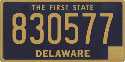 DE license plate 830577