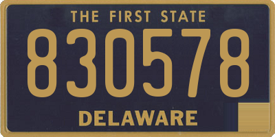 DE license plate 830578