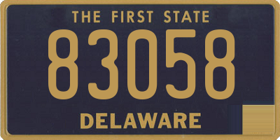 DE license plate 83058