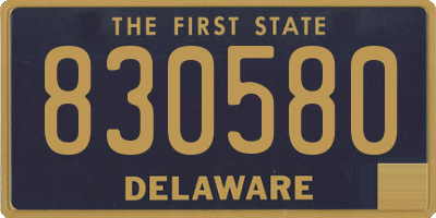DE license plate 830580