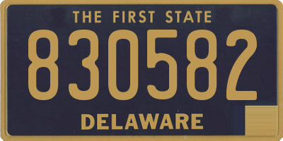 DE license plate 830582