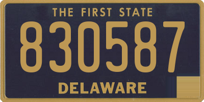 DE license plate 830587