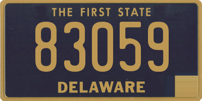 DE license plate 83059